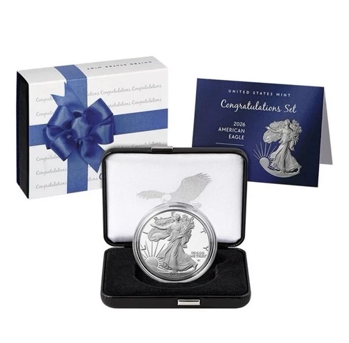 2026 P Congratulations Set American Eagle 1oz Silver Proof Coin - In Hand