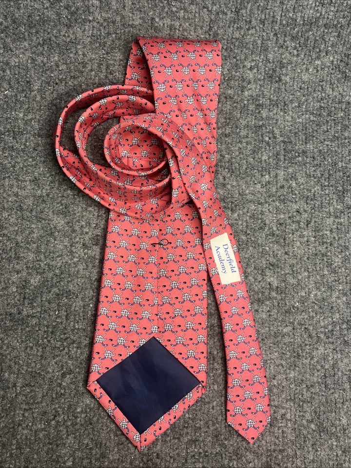 Хоккейный галстук Vineyard Vines Deerfield Academy 100% шелк синий галстук - Изображение 3 из 4