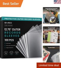 Vinyl Storage Perfection - 100 Acid-Free, Anti-Static Record Sleeves for LPs