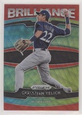 2020 Panini Prizm Brilliance Red Wave Prizm 11/99 Christian Yelich #B-6 aw2