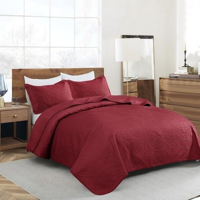 Luxury Cooling Comforter Bedding Set Quilted Coverlet Bedspread Bed Throw King