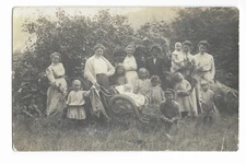 Postcard RPPC Large Outdoor Gathering Of Women Children And Babies Early 1900s