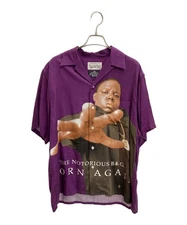 WACKO MARIA THE NOTORIOUS B.I.G/S/S HAWAIIAN SHIRT Size: M Men Purple