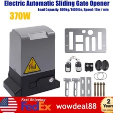 1400LBS Electric Automatic Sliding Gate Opener Door Operator&Remote Control 370W