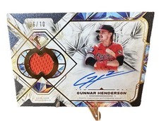 2025 Topps Diamond Icons Gunnar Henderson Game Used Patch Auto Black /10