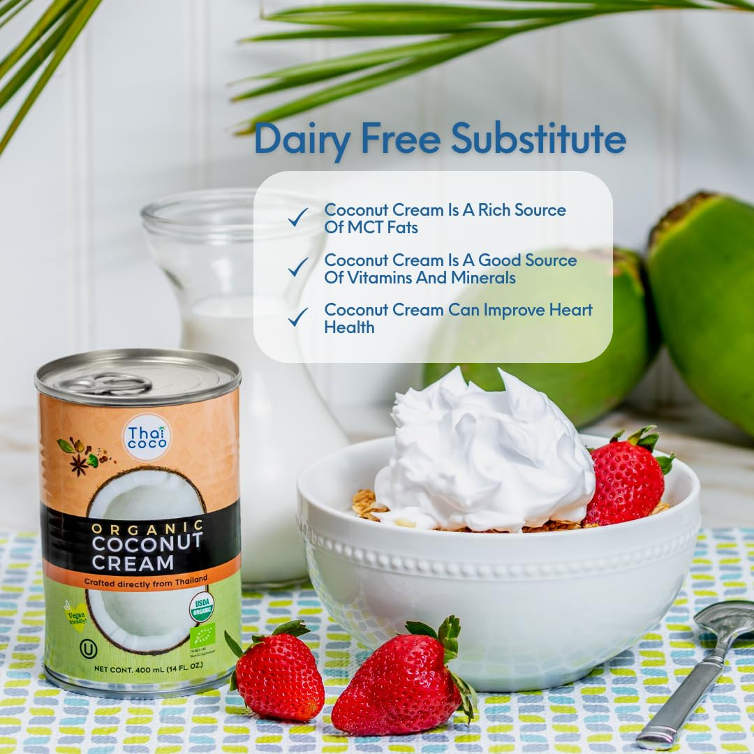 - Organic Coconut Cream Full Fat Unsweetened Heavy Cream - 14 Fl. Oz. 6 Pk