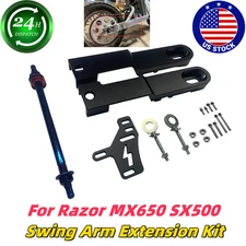 Rear For Razor MX650 SX500 Mini Bikes Bolt on Swing Arm Extension Kit 3"-4" AL