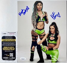 WWE NXT Kayden Carter & Katana Chance Signed 8x10 Photo B Autograph JSA COA