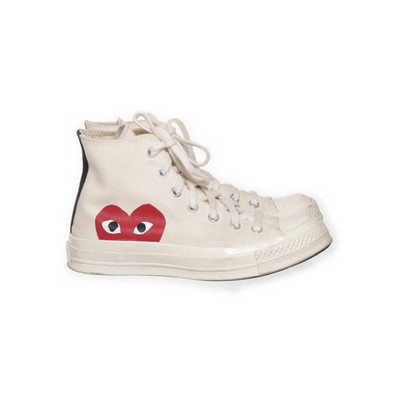 Comme des Garçons PLAY x Converse, Canvas Sneaker, Größe: 38, Weiß, Damen #BIj