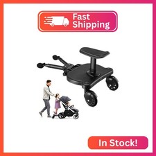 Naniruok Universal Stroller Board with Detachable Seat, 2 in 1 Stroller Riding B