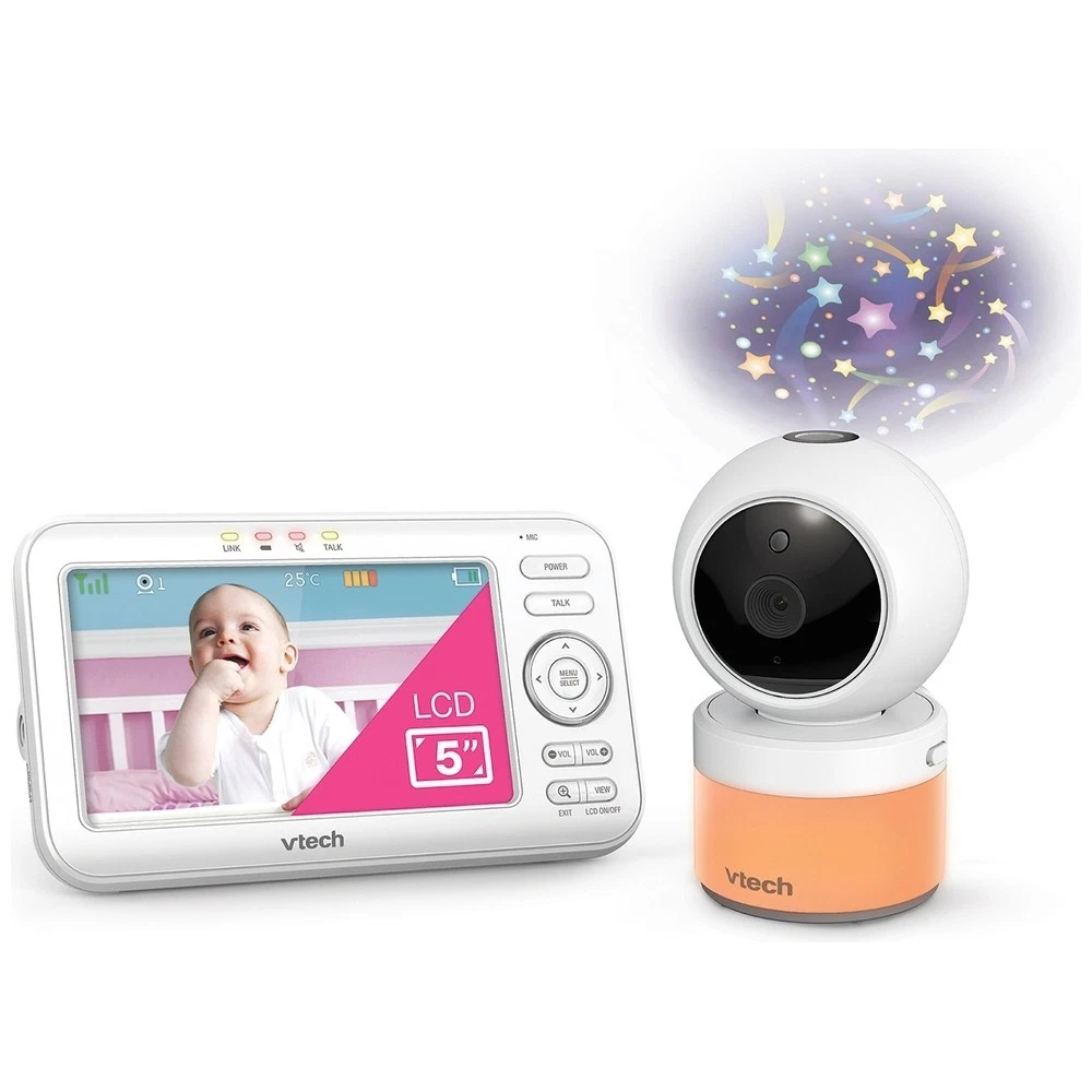 VTech VM5463 Video Baby Monitor with Star Projector 5 Inch Screen