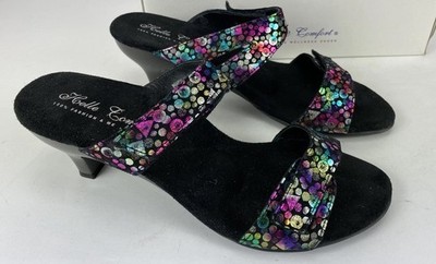 Helle Sandals US 10.5 Slides Boneta Turca Comfort Multi Patent Leather EU 41