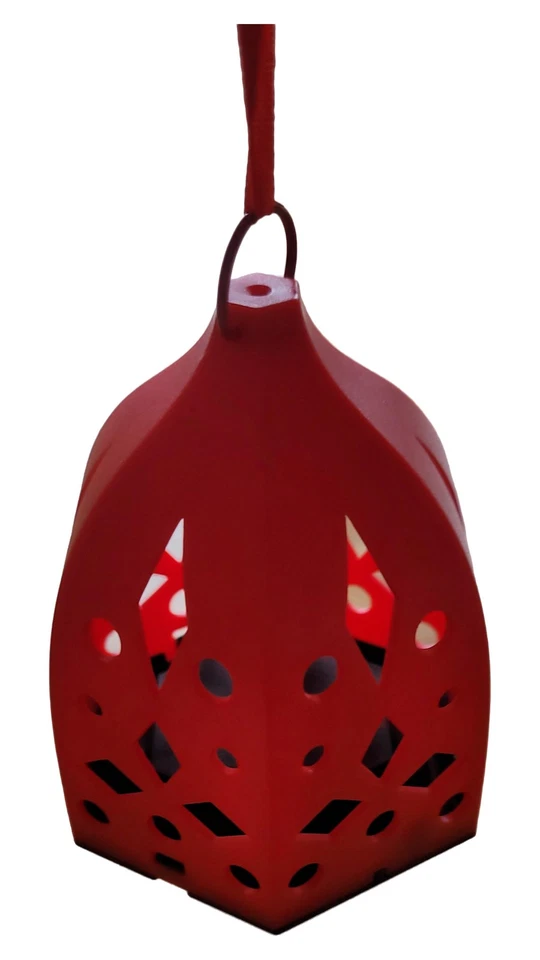 IKEA Lanterne Rouge Moderne Plastique 6x6cm Déco Lumière - Photo 1/4