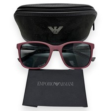 Emporio Armani Sunglasses Matte Bordeaux Gray Havana EA 4139 5751/87 with Case