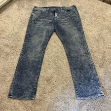 True Religion Ricky Jeans Y2K Relaxed Straight Wide Leg Acid Wash Stretch 42X33