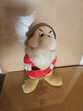 DISNEY STORE 11" exclusive Grumpy Dwarf Free Standing Plush  Doll Snow white