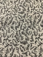 PETER PAN Beige Black Print 100% Cotton Craft Quilt 24” X 42” Wide Fabric