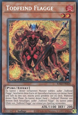 YuGiOh Todfeind Flagge (V.3) RA03-DE024 Secret Rare Deutsch Neu 1st