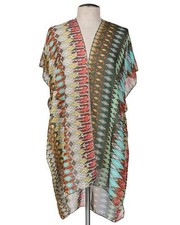 Spring/Summer Coverup - Lightweight Beach Dress,red Brown Multicolored New