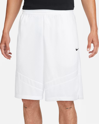 NWT Nike Men's Icon Dri-Fit Basketball Shorts Size Large AJ3914-100 White - Picture 2 of 7