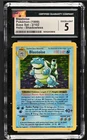 CGC 5 Shadowless Blastoise Base Set Holo 2/102 Pokemon Card 1999