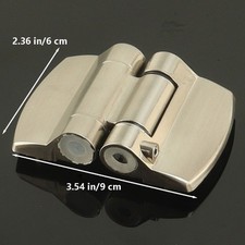 1PC Heavy-duty Bathroom Door Hinge Polished Finish Double Action Spring Loaded