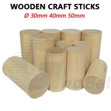 Wood Round Rod Dia 30mm 40mm 50mm Wooden Sticks Dowels Poles Posts Art Craft DIY