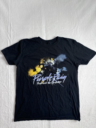 Purple Rain Prince And The Revolution schwarzes Kurzarmhemd Herren Medium *