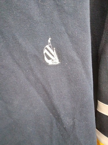NAUTICA mens XL hoodie embroidered logos Navy colour block Sailing - Picture 4 of 6