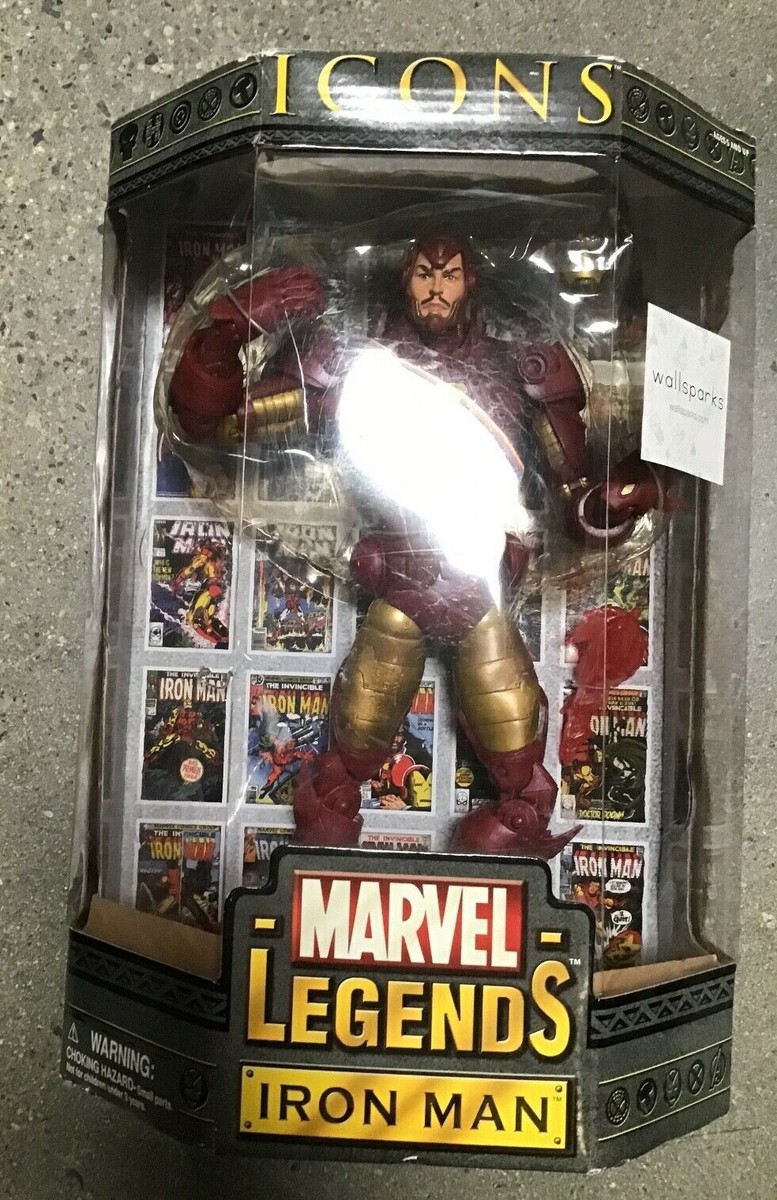 06'Toybiz/MARVEL LEGENDS ICONS“IRONMAN” Icons Marvel Legends Iron Man Unmasked Tony Stark 12” Action