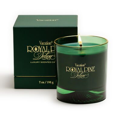 Royal Pine Deluxe Pine-Scented Candle by Vacation Sunscreen, Premium Soy-Blen...