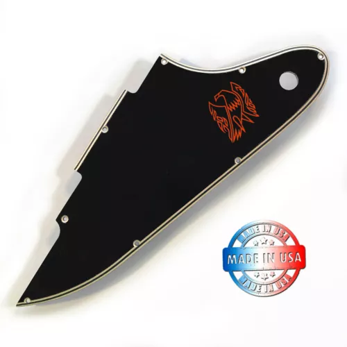 Black/Cream 5 Ply Wide Bevel Pickguard for Gibson Firebird Tribute 2019 Mini Hum