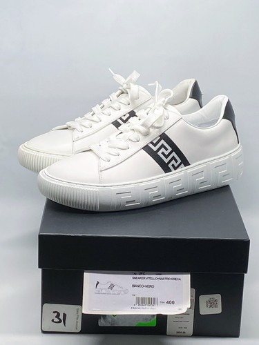 Sneakers Versace La Greca in pelle con bordo a nastro taglia 40 - Foto 11 di 13