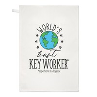 World's Best SchlüSsel Arbeiter Geschirrtuch SpüLlappen Worlds Favorit Superheld