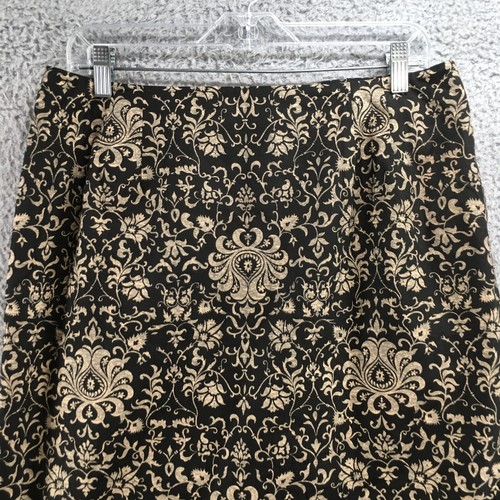 Talbots Straight & Pencil Skirt Womens 14 Multicolor Cotton Floral Print Zipper - Picture 2 of 13