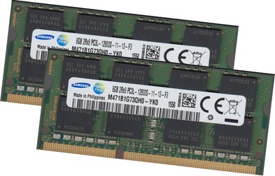 2x 8GB 16GB DDR3 RAM 1333 MHz Lenovo Ideapad V570 Y470 Markenspeicher Samsung