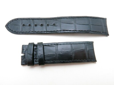 FP Journe BLACK croc alligator Strap 20mm - 19mm 100% Authentic 110mm/75mm 