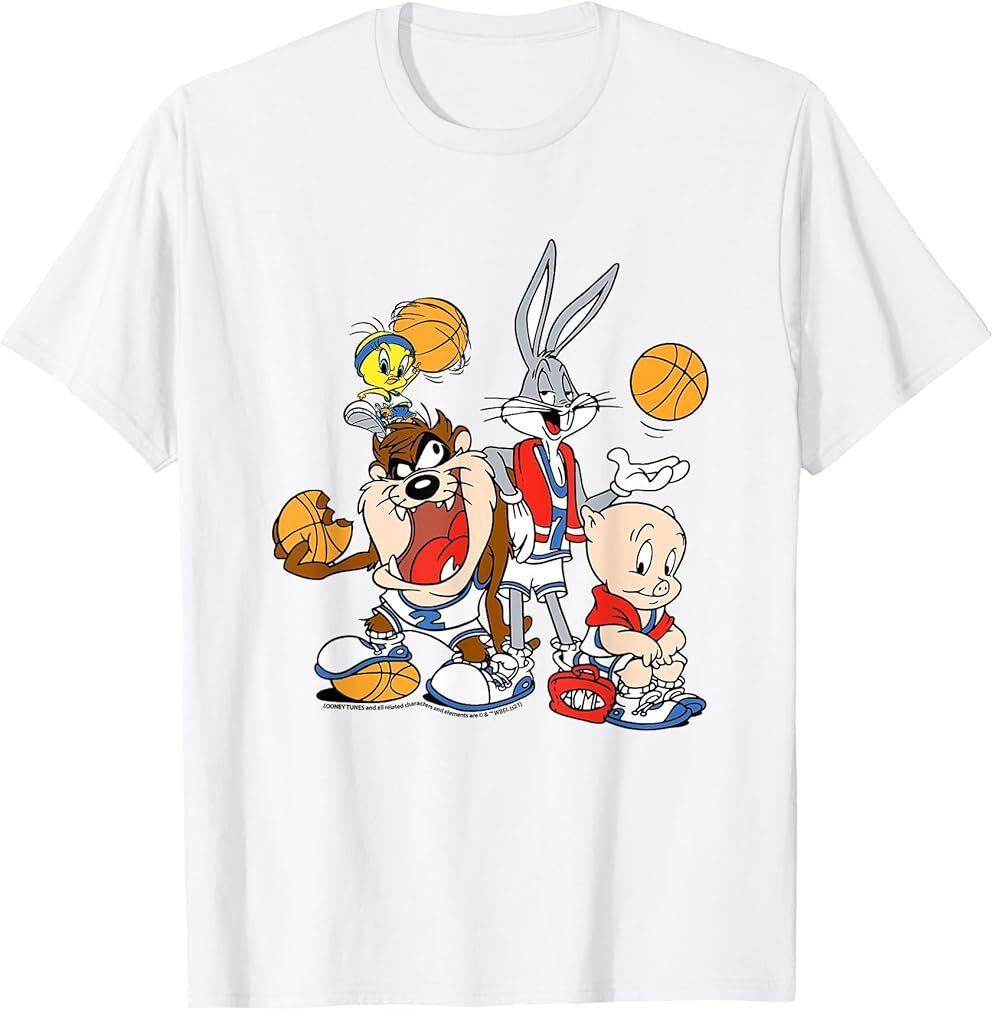 Looney Tunes Basketball Team Group Graphic Sweatshirt T-shirt