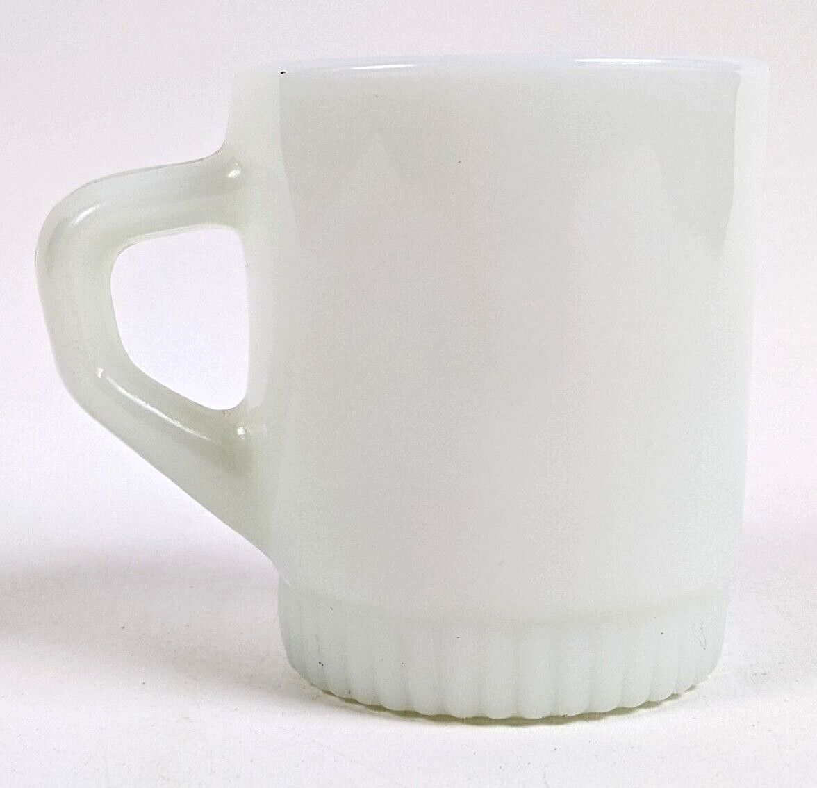 Vintage Fire King Milk Glass Mug Cenex Gas & Oil Advertising Durand