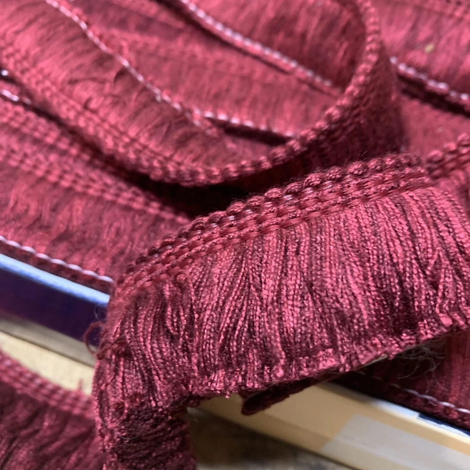 Conso Ruche Fringe Trim British Trimmings Oxford Burgundy England 1999 - Image 2 of 4