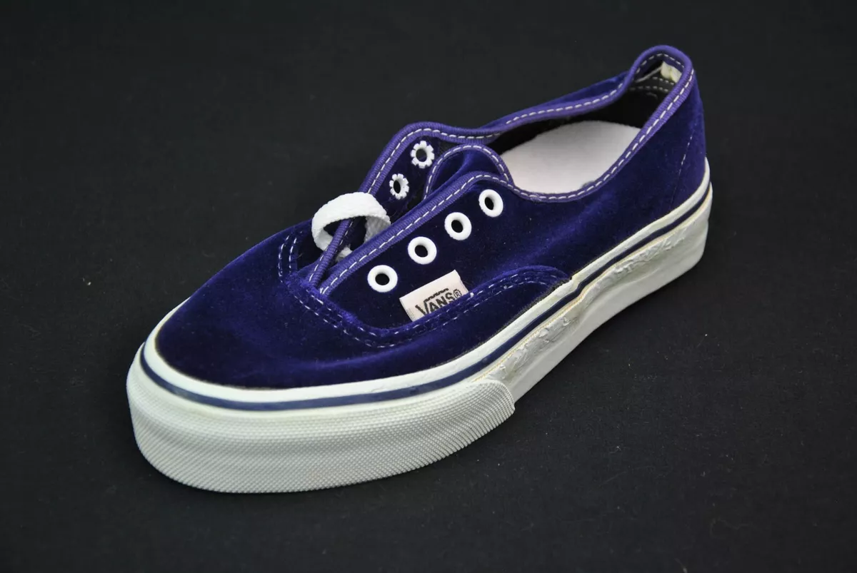 Cracked Soles VTG New In Box Vans Shoes Men 3 Women 5.5 Made in USA Purple Suede