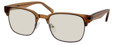 Elton John PRIZE WINNER Unisex Sunglasses Brown Gunmetal/Gold Flash Mirror 52 mm