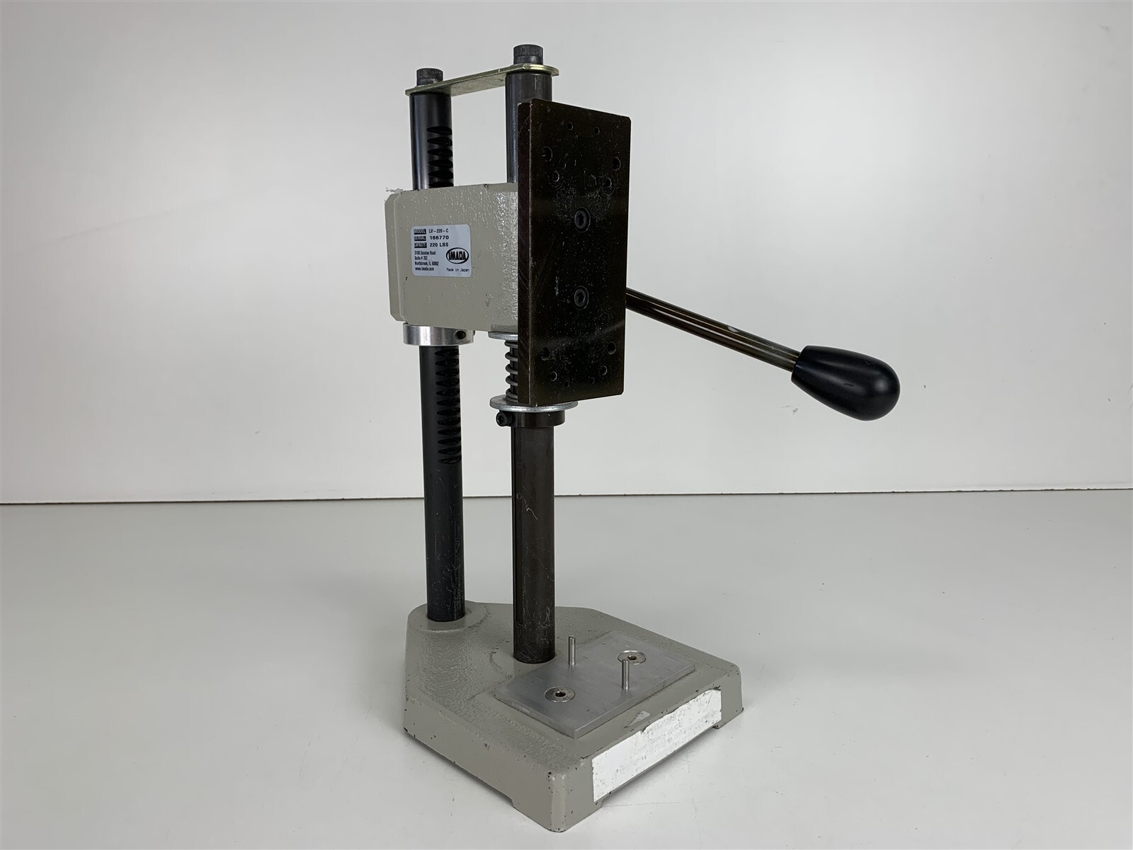 Imada+LV-220-C+Vertical+Lever+Test+Stand+w%2F+Push-Pull+Scale for sale ...