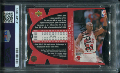 PSA 9 MINT 1997 SPx MICHAEL JORDAN DIE-CUT SAMPLE #5 SPX5 BULLS
