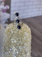 Large Black Onyx Gemstone Ring Handcrafted Ring 925 Sterling Silver Ring size 6