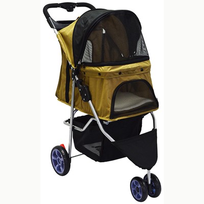 yellow dog stroller