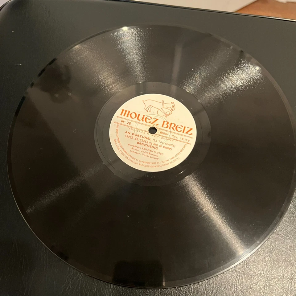 French BRETON BAGPIPES 78 RPM Record 78 RPM Regional Folk Music Binioù Bombarde - Image 4 of 4