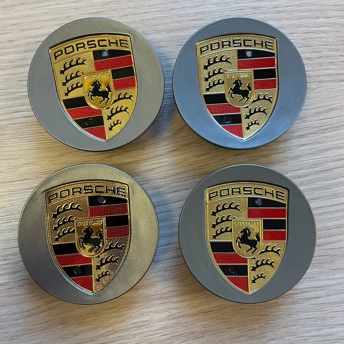 Genuine 4 Hub Wheel Centre Caps Porsche Macan 65mm Gray color OEM