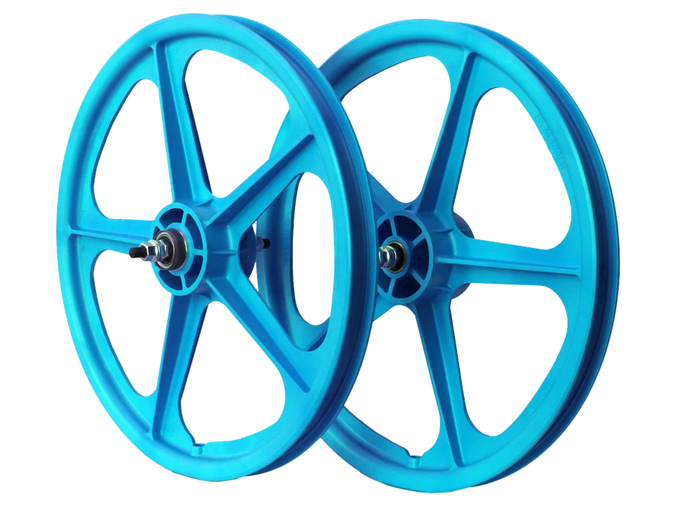 SKYWAY Tuff II 5 Spoke S/B Wheelset Aqua 20"
