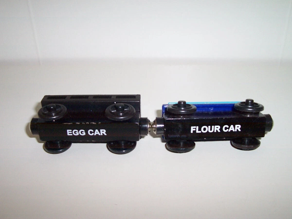  wooden train cookie factory pack egg car farinha lote sem carga 